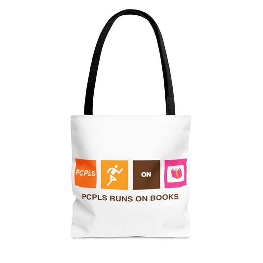 PCPLS Runs on Books Tote Bag