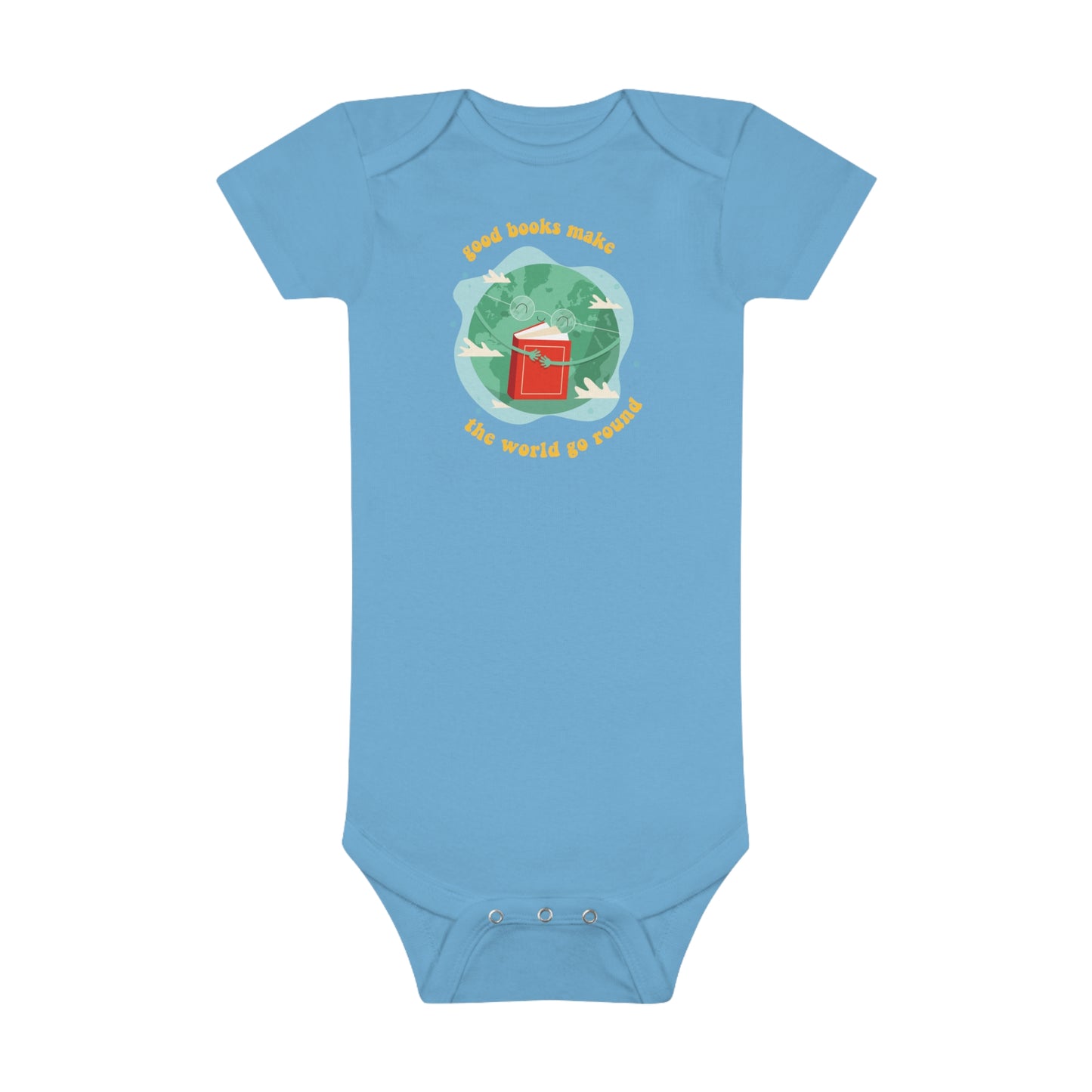 Baby Books Make the World Go Round Short Sleeve Onesie®