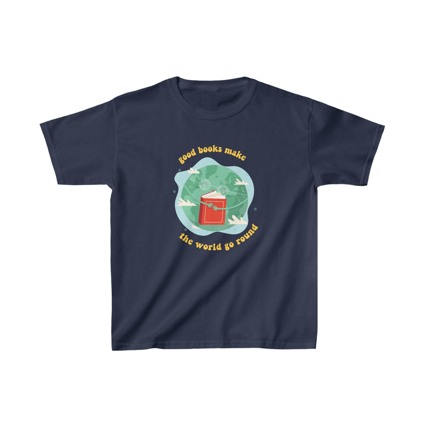 Books Make the World Go Round Kids Tee