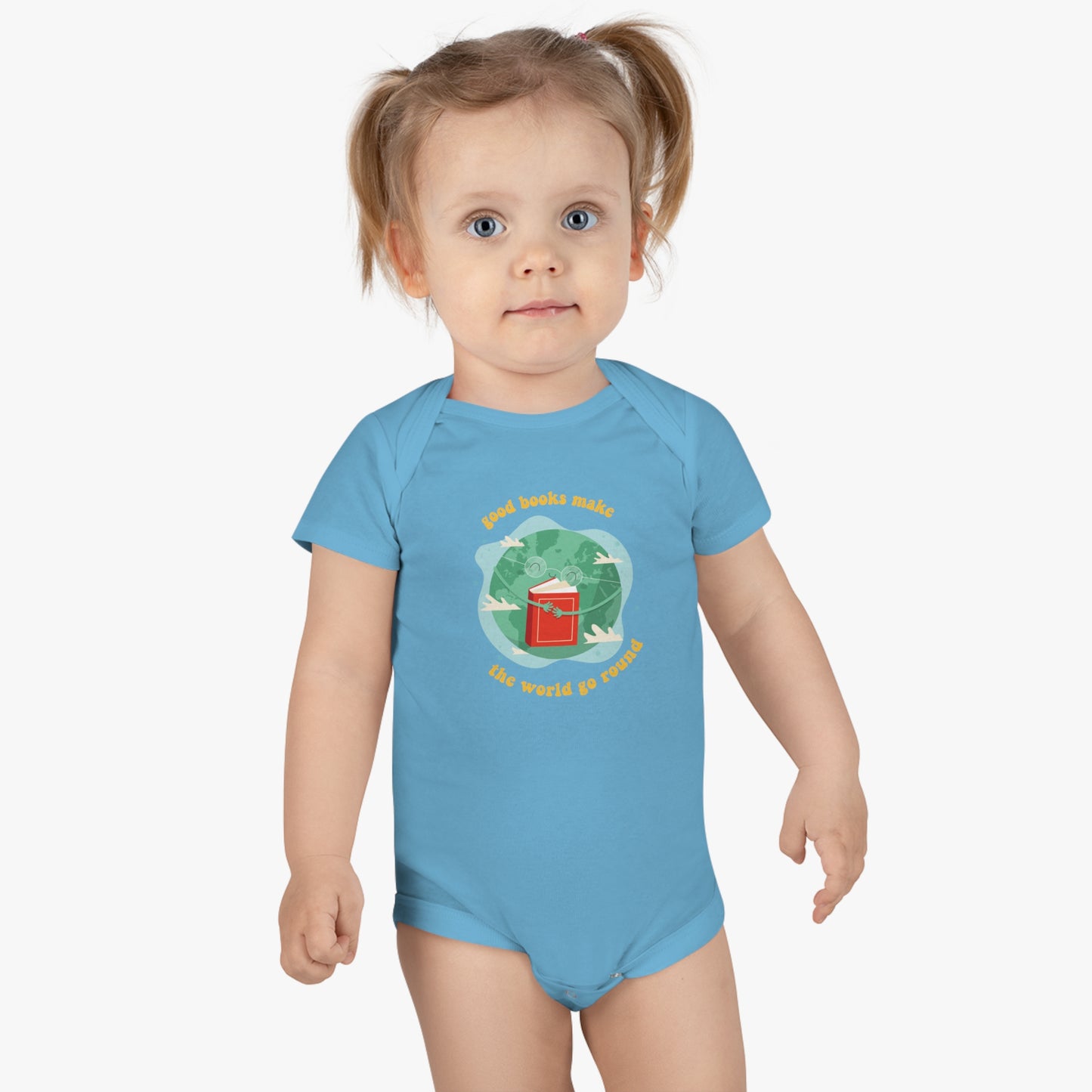 Baby Books Make the World Go Round Short Sleeve Onesie®