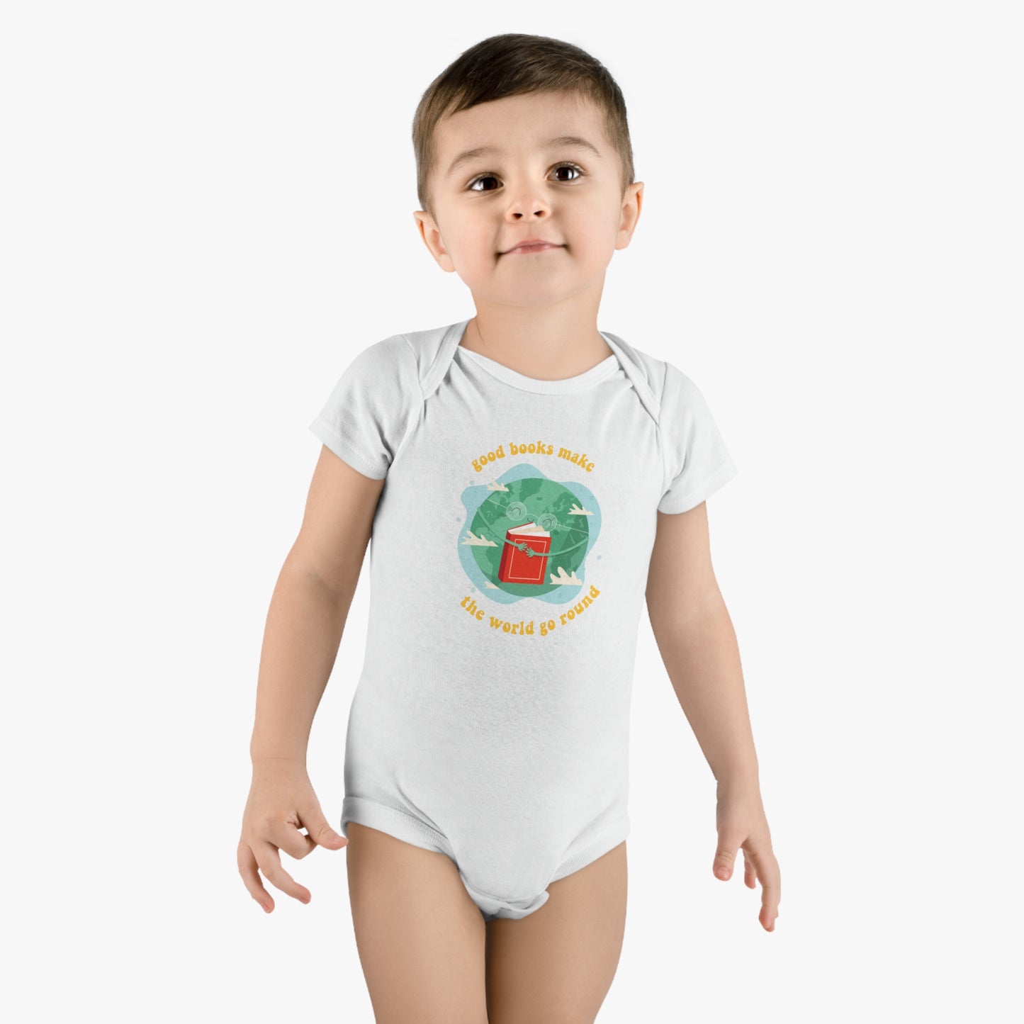 Baby Books Make the World Go Round Short Sleeve Onesie®