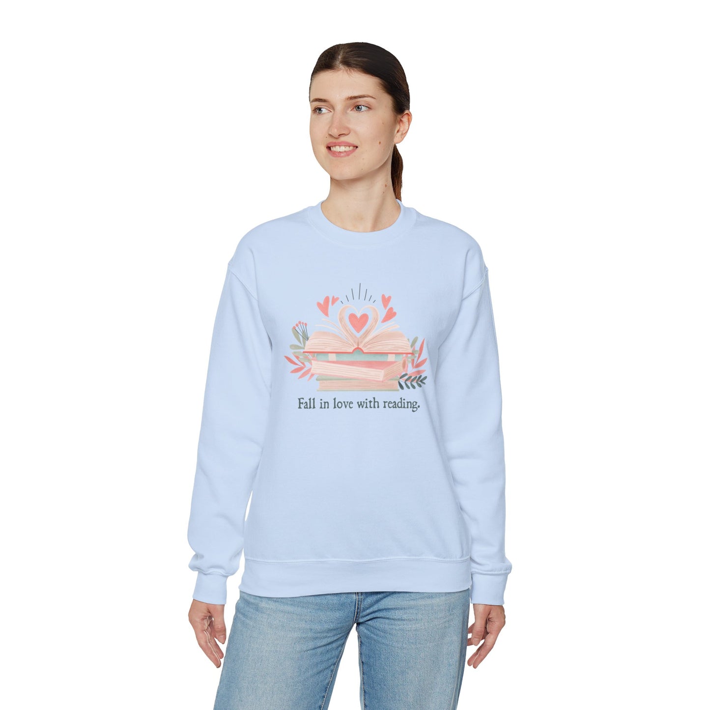 Fall in Love with Reading Unisex Crewneck