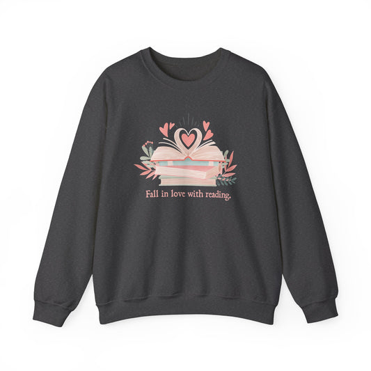 Fall in Love with Reading Unisex Crewneck