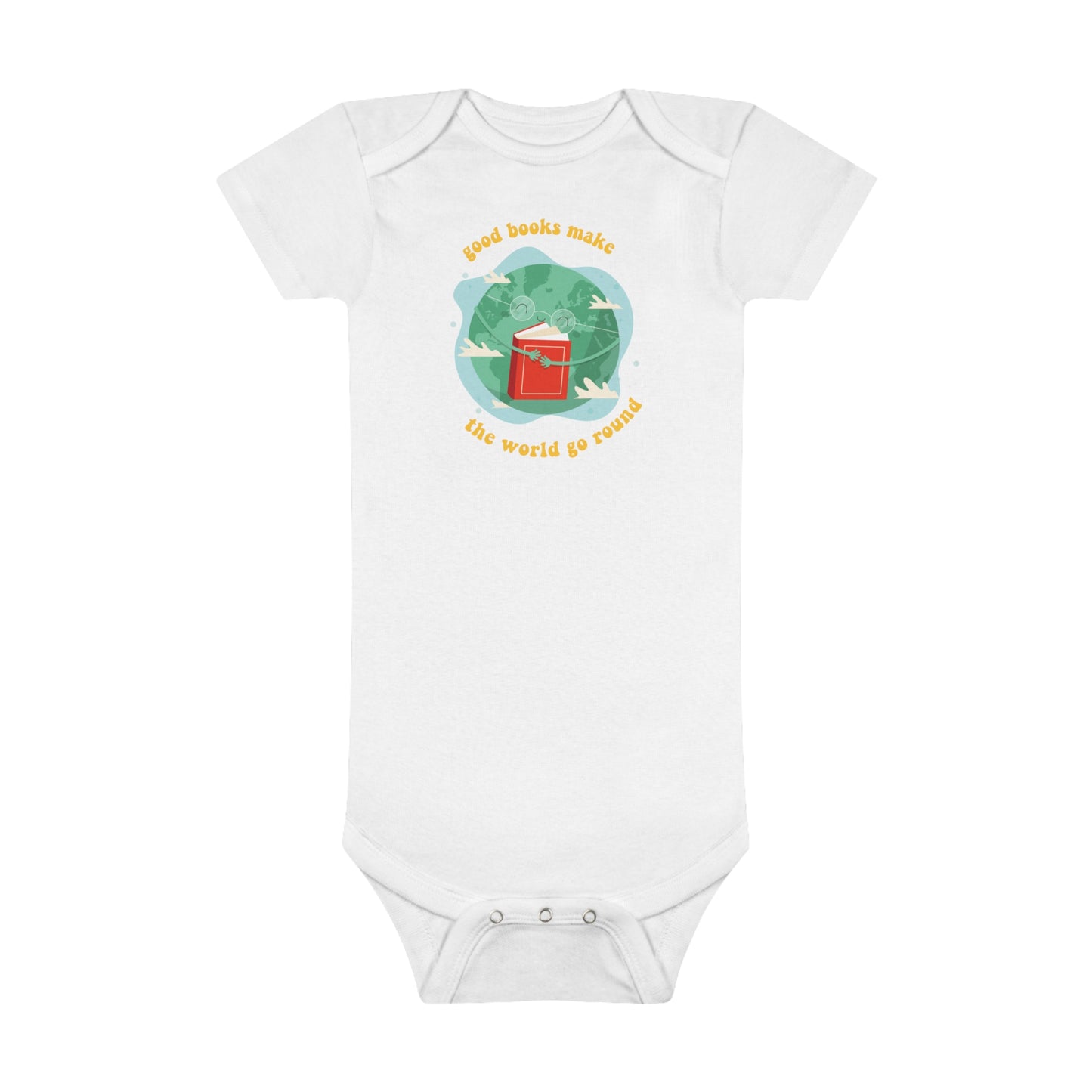 Baby Books Make the World Go Round Short Sleeve Onesie®