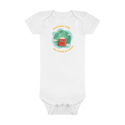 Baby Books Make the World Go Round Short Sleeve Onesie®